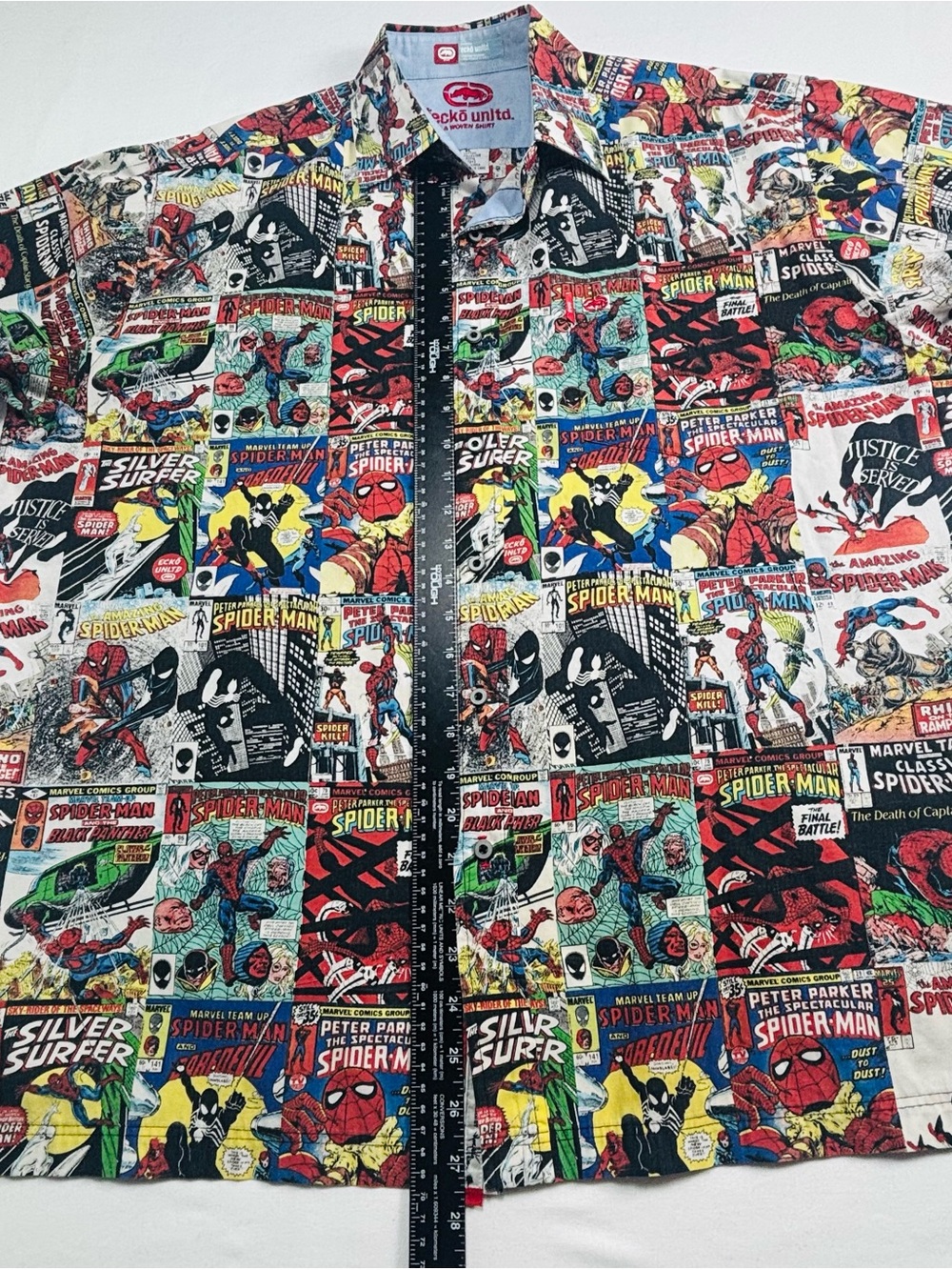 Ecko Unltd. Spider-Man Comic Print Button-Up Shirt - Multicolor - Picture 6 of 6